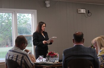 Employees of Mitchell County Hospital Health System sitting during Annual Meeting and Banquet