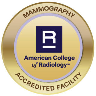 Ad that says MAMMOGRAPHY ACCREDITED FACILITY American College of Radiology